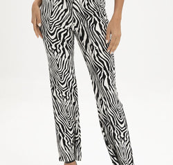 Zebra Print Straight Leg Pants