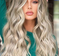 Full Machine Made Long Wave Wigs 26''