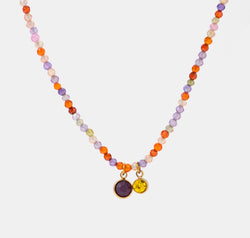 Stainless Steel Glass Stone Necklace