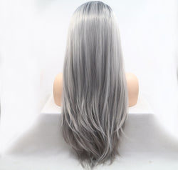 13*3" Lace Front Wigs Synthetic Long Straight 24" 130% Density