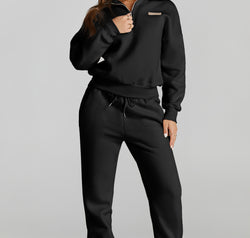 Quarter Zip Top and Drawstring Pants Active Set