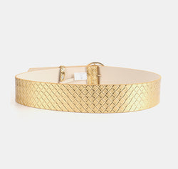 PU Leather Circle Shape Buckle Belt