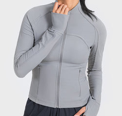 Zip-Up Long Sleeve Sports Jacket