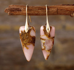 Natural Stone Geometric Shape Earrings