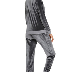 Round Neck Long Sleeve Loungewear Set with Pockets