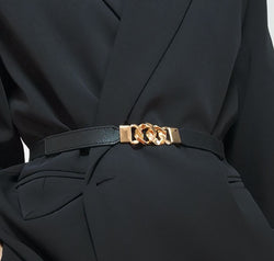 Zinc Alloy Buckle Elastic PU Belt