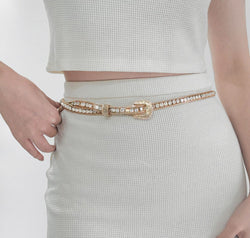 Rhinestone Metal Belt