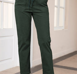 Drawstring Straight Pants with Pockets