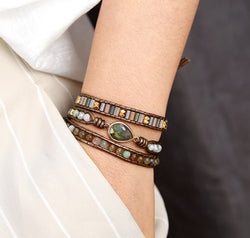 Handmade Triple Layer Beaded Bracelet