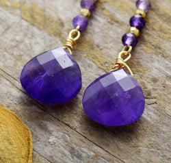 Natural Stone Bead Shape Earrings