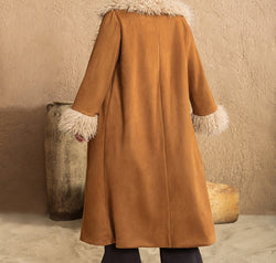 Plus Size Open Front Long Sleeve Coat