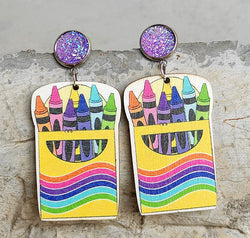 Wooden Dangle Earrings