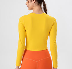 Round Neck Long Sleeve Active T-Shirt