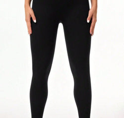 Letter Printed High Waist Active Leggings