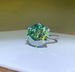 10 Carat Moissanite 925 Sterling Silver Ring