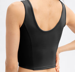 Round Neck Wide Strap Active Tank
