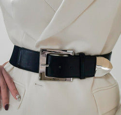 Zinc Alloy Buckle PU Leather Belt