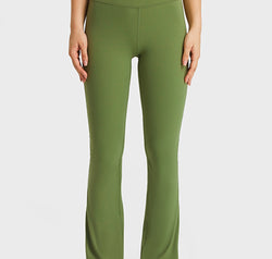 Elastic Waist Flare Yoga Pants