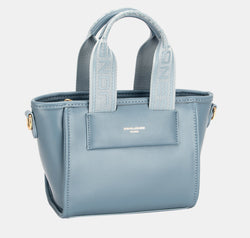 David Jones Small Handbag with Embossed Pattern Handles