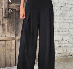 Ruched High Waist Wide Leg Pants