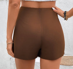 Pocketed High Waist Shorts