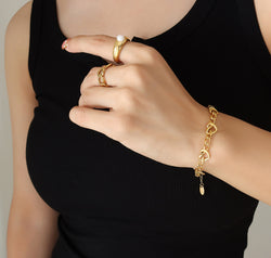 18K Gold-Plated Titanium Steel Bracelet