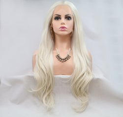 13*3" Lace Front Wigs Synthetic Long Wavy 24" 130% Density