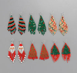 Christmas Beaded Earrings