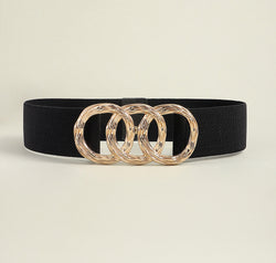 Zinc Alloy Buckle Elastic Wide Belt