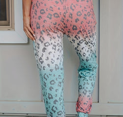 Drawstring Leopard Pants with Pockets