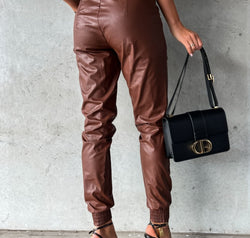 Smocked High Waist Pants with Pockets