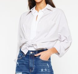 Kancan High Rise Frayed Hem Denim Shorts