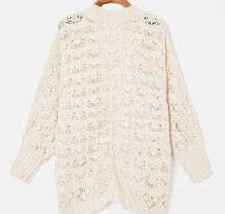 Plus Size Open Front Long Sleeve Cardigan