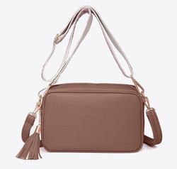 PU Leather Tassel Crossbody Bag