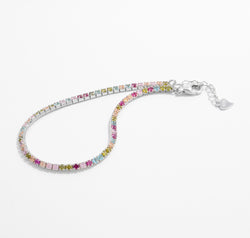 Inlaid Zircon 925 Sterling Silver Bracelet