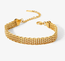 18K Gold-Plated Wide Chain Bracelet