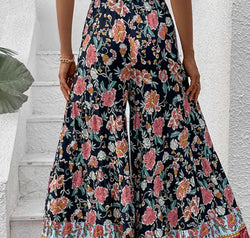 Floral High Waist Palazzo Pants