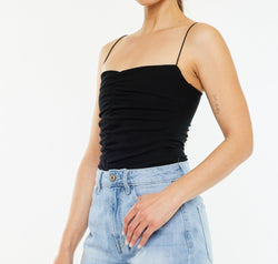 Kancan Raw Hem Distressed High Waist Denim Shorts