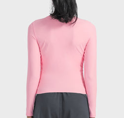 Round Neck Long Sleeve Sports Top