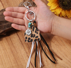 Turquoise Fringe Detail Key Chain