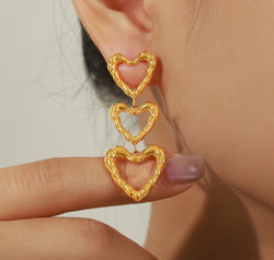 Titanium Steel Heart Earrings