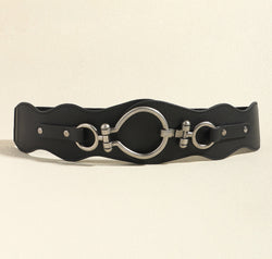 PU Leather Zinc Alloy Buckle Belt