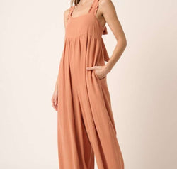 Mittoshop Sleeveless Wide Leg Jumpsuit