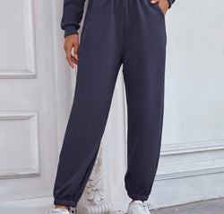 Elastic Waist Joggers with Pockets