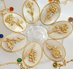 Flower Shell Pendant Copper Necklace