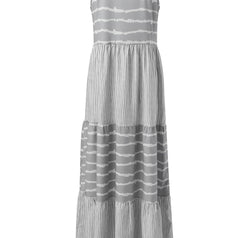 Tiered Striped Sleeveless Cami Dress
