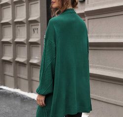 Pearl Detail Cable-Knit Button Up Cardigan