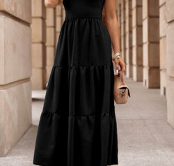 Tiered Crisscross Spaghetti Strap Dress