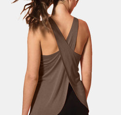 Crisscross Scoop Neck Active Tank