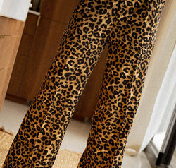 Leopard Wide Leg Pants